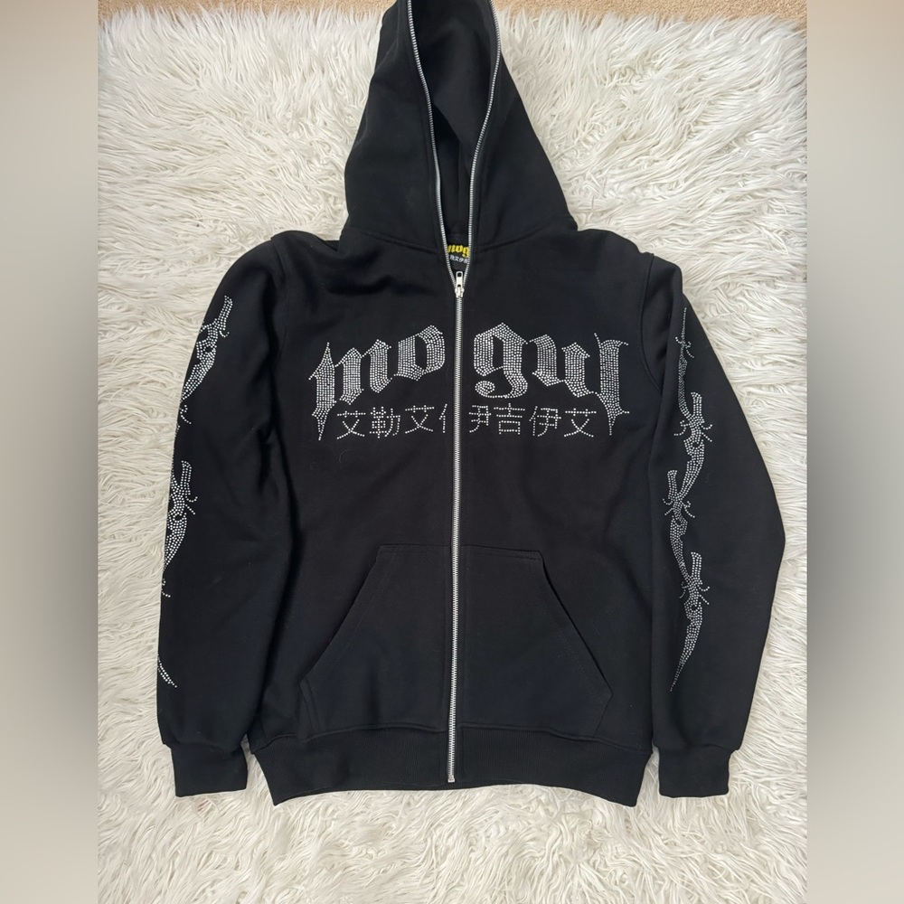 Mogul rinestone hoodie